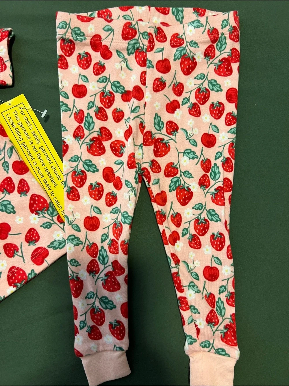 Strawberry Print Pajama Set Size 12M